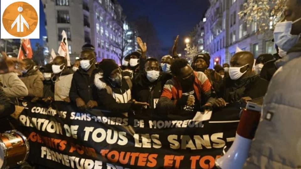 مهاجرون يتظاهرون في فرنسا طالبين إذن الإقامة على أراضيها